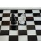 WE Games Black and Clear Glass Chess Set, 13.75 in. Board, 3 in. King